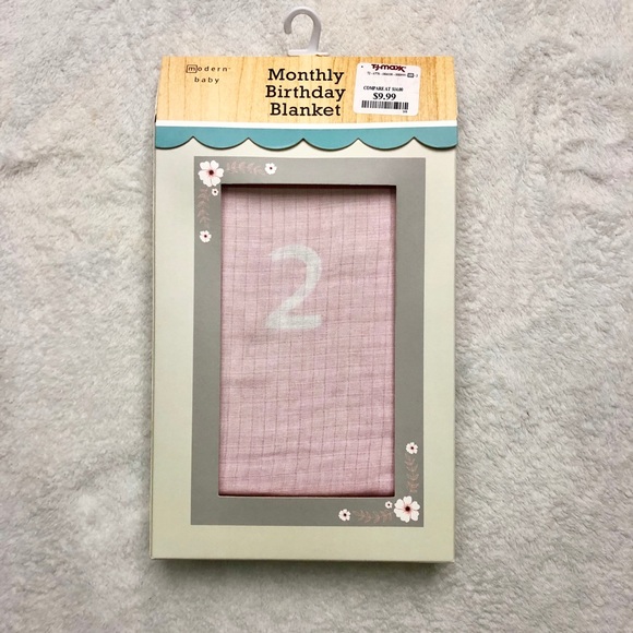 modern baby monthly birthday blanket